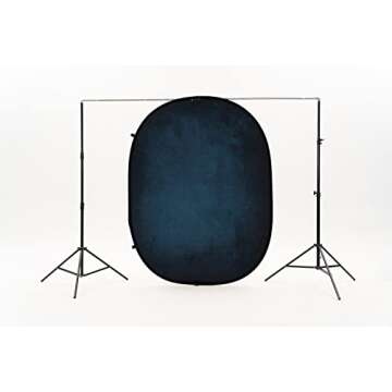 Kate Collapsible Backdrop Pop Up Photo Backdrops Grey Blue Portable for Headshot, for Portrait Photography, for Video, 5x6.5ft