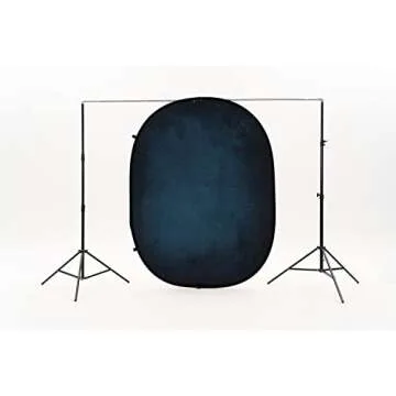 Kate Collapsible Backdrop Pop Up Photo Backdrops Grey Blue Portable for Headshot, for Portrait Photography, for Video, 5x6.5ft