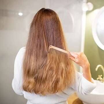 Patelai 2 Pcs Metal Comb for Men Stainless Steel Flat Top Clipper Comb for Men Women Salon, 2 Styles(Rose Gold)