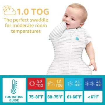 Love to Dream Swaddle Up Transition Swaddle, Patented Zip-Off Wings, Gently Help Baby Transition from Being Swaddled to Arms Free When Showing Signs of Rolling, 1.0 TOG, 24-32 lbs, Gray