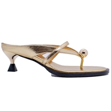 Allurenana Women's Flip Flops Heeled Sandals Open Toe Kitten Heel Sandals for Women Pointed Toe Sand...