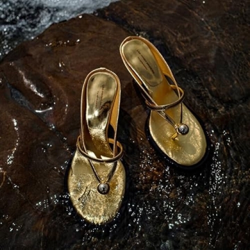 Allurenana Women's Open Toe Kitten Heel Sandals