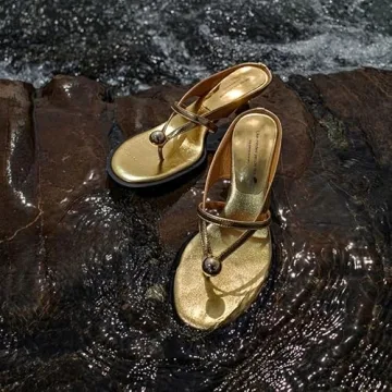 Allurenana Women's Open Toe Kitten Heel Sandals