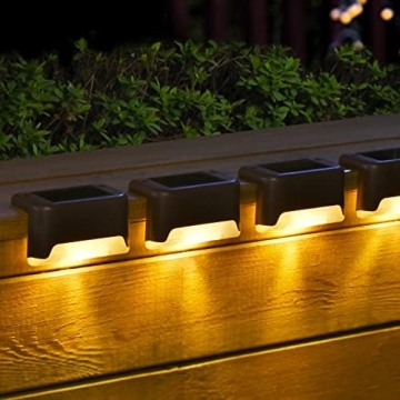 SOLPEX 20 Pack Solar Deck Lights Outdoor, Waterproof Led Lights for Outdoor Stairs, Step, Fence, Yar...