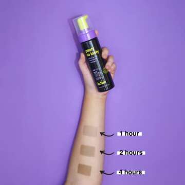 b.tan Dark Self Tanner Mousse | Pasty to Tasty -Best, 1 Hour Express, Hydrating Sunless Tanning Foam, Bronzed Glowy Skin, Face & Body, No Fake Tan Smell, 6.7 Fl Oz