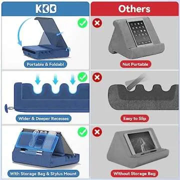 KDD Tablet Pillow Holder - Adjustable Stand & Travel Companion