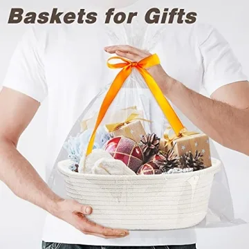 Pro Goleem Small Woven Basket for Gifts and Storage