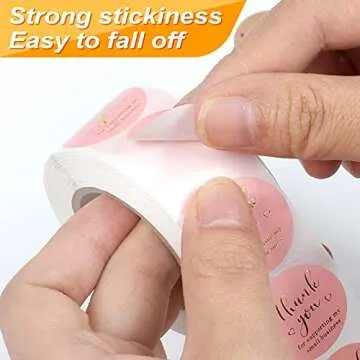 Thank You Round Stickers for Supporting My Small Business Adhesive Labels, 3-Color, 1inch (2000Pcs, 4 Rolls, Each roll 500Pcs)