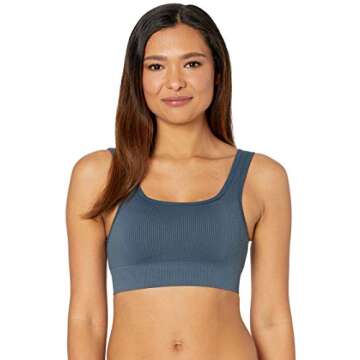 BLANQI® Everyday™ Ribbed Seamless Bralette (Storm, Small)