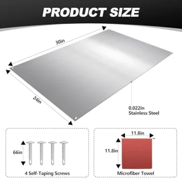 Stainless Steel Backsplash for Kitchen - Yaocom 24x30 Inch