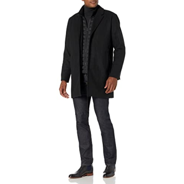 Dockers Men's Henry Wool Blend Top Coat