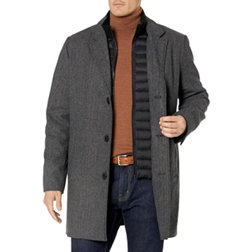 Dockers Men's Henry Wool Blend Top Coat