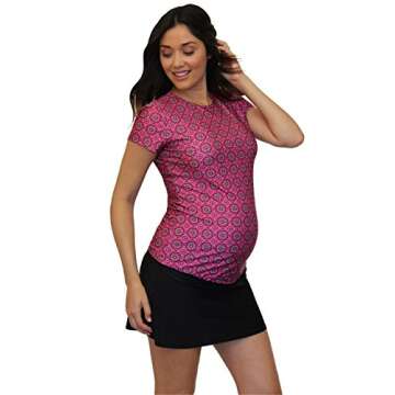 Mermaid Maternity Women's Maternity Swim Skirt with Attached Boyshort - Small Black