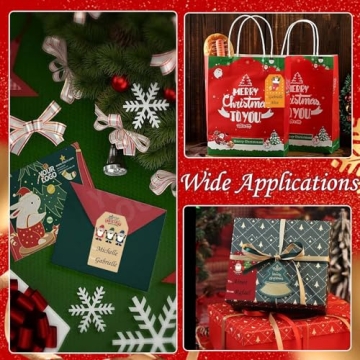 720P Christmas Gift Tags Stickers Self-Adhesive for Gifts
