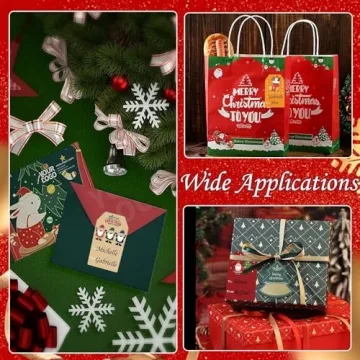 720P Christmas Gift Tags Stickers Self-Adhesive for Gifts