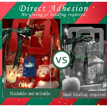 720P Christmas Gift Tags Stickers Self-Adhesive for Gifts