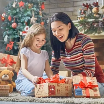 720P Christmas Gift Tags Stickers Self-Adhesive for Gifts