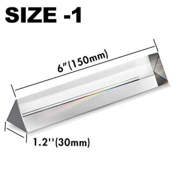 Young4us 2 Pack 6-inch Crystal Optical Glass Triangular Prism for Photography, Kids, Science, Teachi...