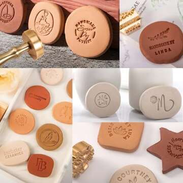 Custom Pottery Stamps for Clay Personalized Pottery Tool Kit Stamp with Own Design Signature Letters Gift for Potters DIY Lovers