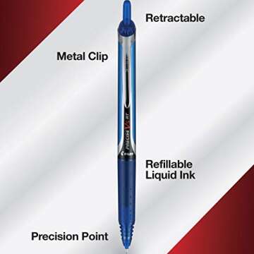 Pilot Precise V5 RT 0.5 mm Pens, Pack of 12 for Perfect Writing