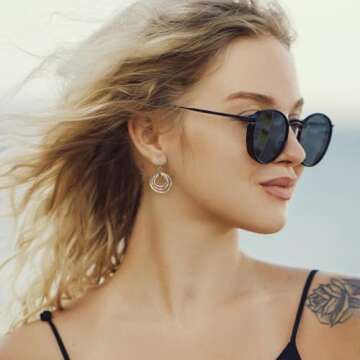 SPUNKYsoul 3 Circle Boho Earrings - Unique Handmade Jewelry