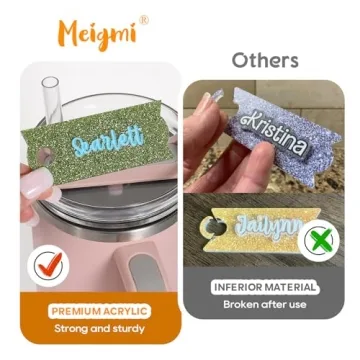 Custom Glitter Name Tag for Stanley Cups