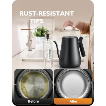 Gooseneck Electric Kettle Tea Kettle Temperature Control Large LCD Screen 4H Warm Function Quick Boiling Pour Over Kettle for Coffee Anti-dry Protection, Stainless Steel Inner Water Boiler