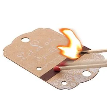 100pcs Rustic White Lace Wedding Sparkler Tags with Match Holder and Striker Send Off Exit Tags for Wedding, Kraft Paper