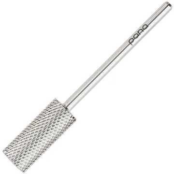 PANA Flat Top Barrel Nail Drill Bit - Silver, Extra Fine Grit