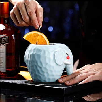 Exotic SUN GKOTTA Elephant Tiki Mugs Set of 2