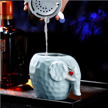 Exotic SUN GKOTTA Elephant Tiki Mugs Set of 2