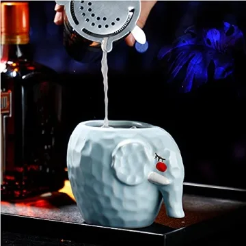 Exotic SUN GKOTTA Elephant Tiki Mugs Set of 2