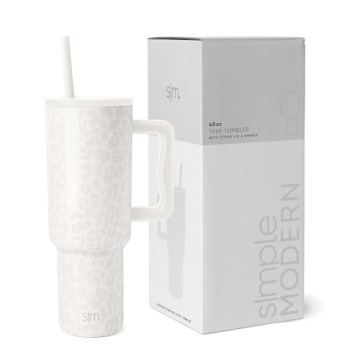 Simple Modern 40 oz Tumbler with Handle and Straw Lid | Insulated Cup Reusable Stainless Steel Water...