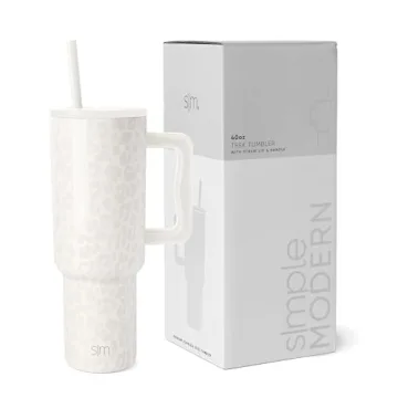 Simple Modern 40 oz Tumbler with Handle and Straw Lid | Insulated Cup Reusable Stainless Steel Water...