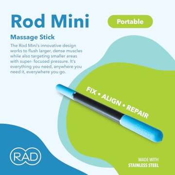 RAD Rod Mini Massage Roller - Ultimate Myofascial Release Tool