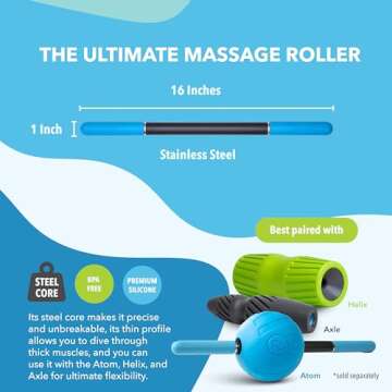 VERSATILE RAD Rod Mini Massage Roller Stick for Recovery