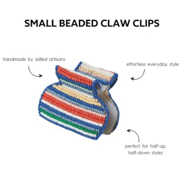 INK+ALLOY Boho Beaded Hair Clips for Stylish Women