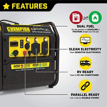 Champion 4250-Watt Dual Fuel Generator with Quiet Technology