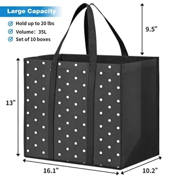 Fab Totes Reusable Grocery Bags 35L Large Capacity Pack