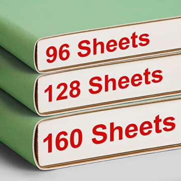 AHGXG Lined Journal Notebook - 320 Numbered Pages Leather Journal for Women, 100gsm Thick College Ruled Paper, Large B5 Softcover Journal for Writing Work School, 7.6'' X 10''-LightGreen