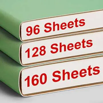 AHGXG Lined Journal Notebook - 320 Numbered Pages Leather Journal for Women, 100gsm Thick College Ruled Paper, Large B5 Softcover Journal for Writing Work School, 7.6'' X 10''-LightGreen