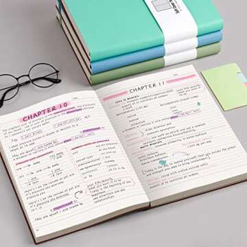 AHGXG Lined Journal Notebook - 320 Numbered Pages Leather Journal for Women, 100gsm Thick College Ruled Paper, Large B5 Softcover Journal for Writing Work School, 7.6'' X 10''-LightGreen