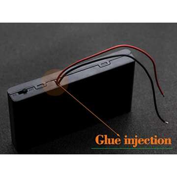 CO-RODE 8 x AA 12V Battery Holder Case Box Wired ON/Off Switch w Cover Pack of 2