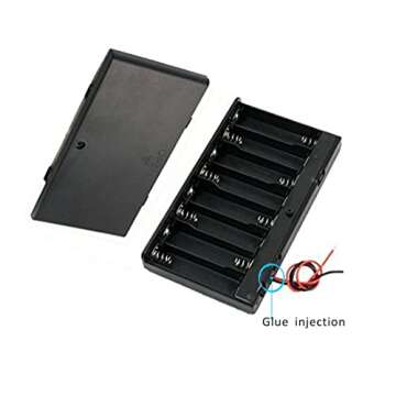 CO-RODE 8 x AA 12V Battery Holder Case Box Wired ON/Off Switch w Cover Pack of 2