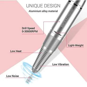 MelodySusie Nail Drill and Dust Collector for Home Use