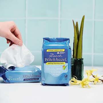T.N. Dickinson's Witch Hazel New Soothing MultiUse Cleansing Cloth, Clear, 25 Count