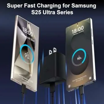 45W Samsung Super Fast Phone Charger, USB C Fast Charger Samsung Charger Fast Charging Cord Samsung Galaxy S25 S24 Ultra Charger 10FT Type C Charger Cable for Samsung Galaxy S25 Ultra/S25/S24/S23/S22