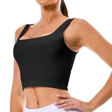 Colorfulkoala Women's Body Contour Square Neck Tank Top