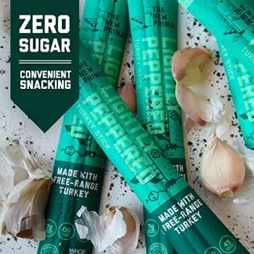 Keto-Friendly Lightly Peppered Turkey Sticks, 20 Ct | New Primal