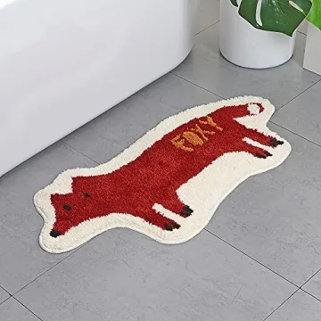 Adorable Non-Slip Fox Bath Rug for Kids and Adults